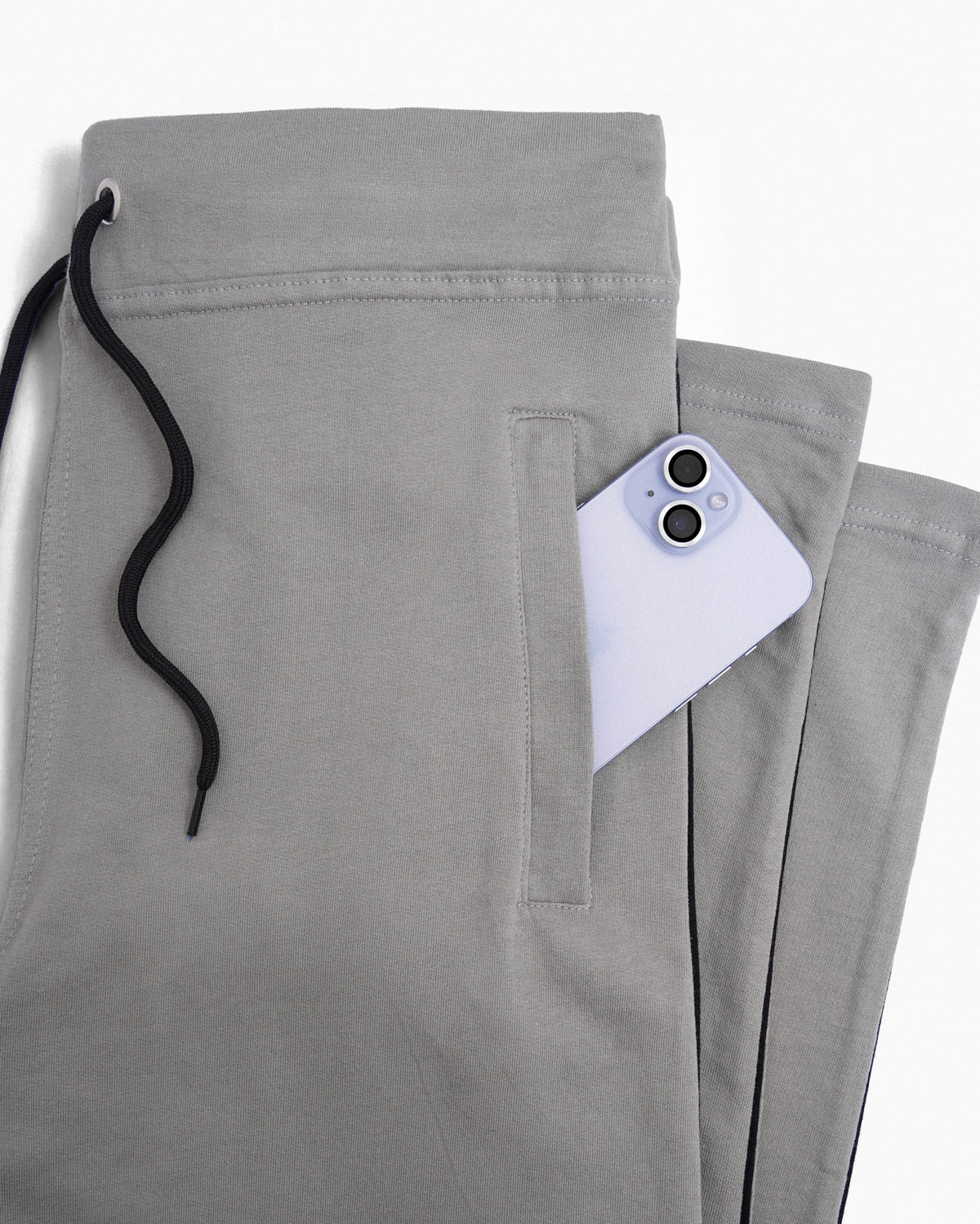 Premium Cotton Cement Grey Track Pant Regular Fit