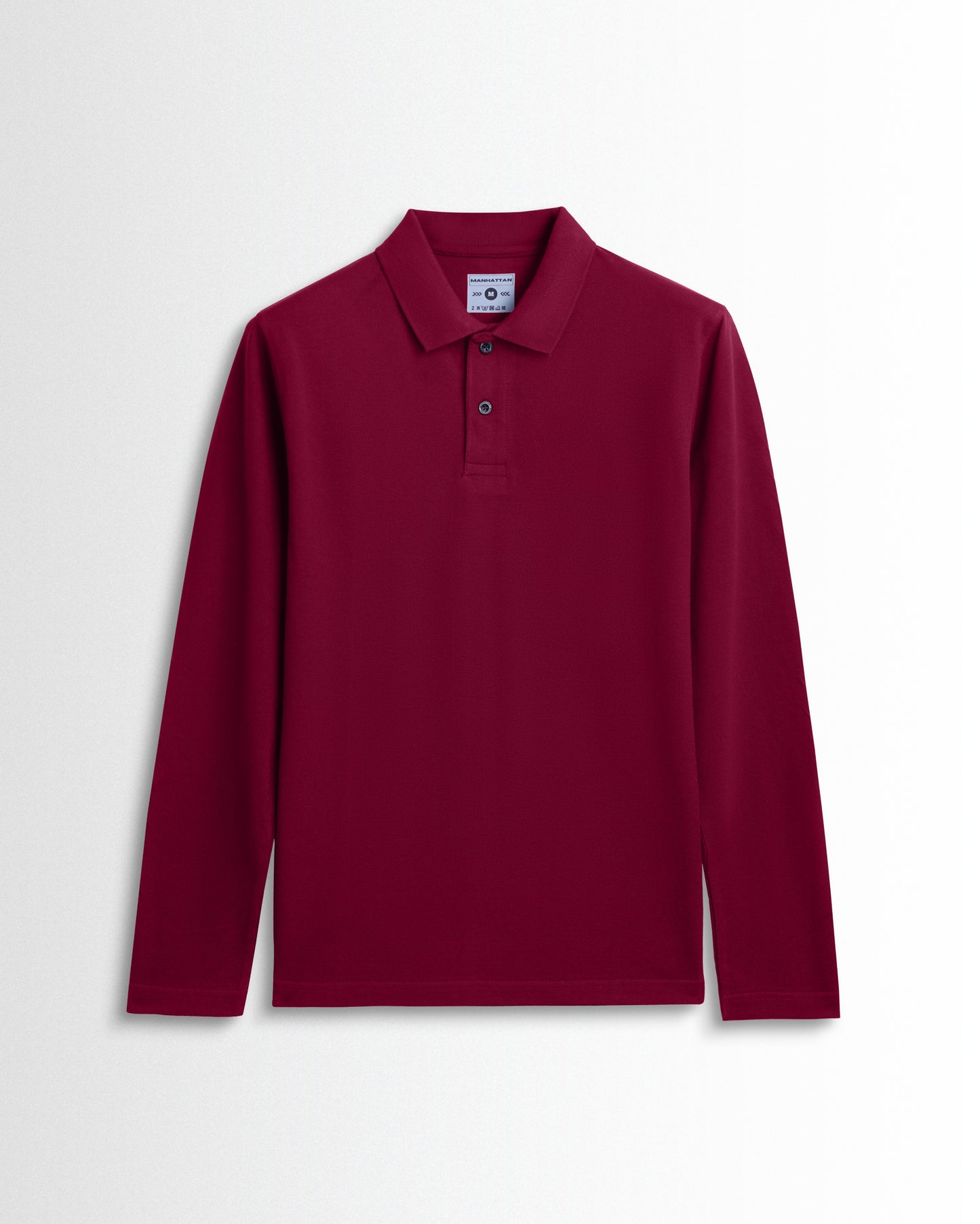 Cotton Polo Full Sleeve Unisex Wine Red Without Pocket
