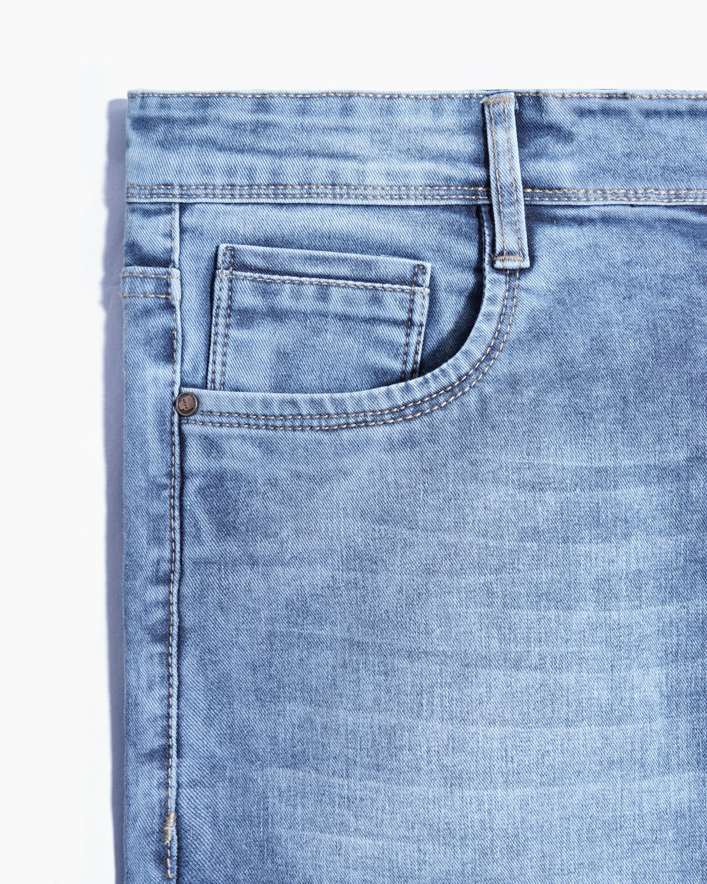 Regular Cotton Jeans Pant Light Blue