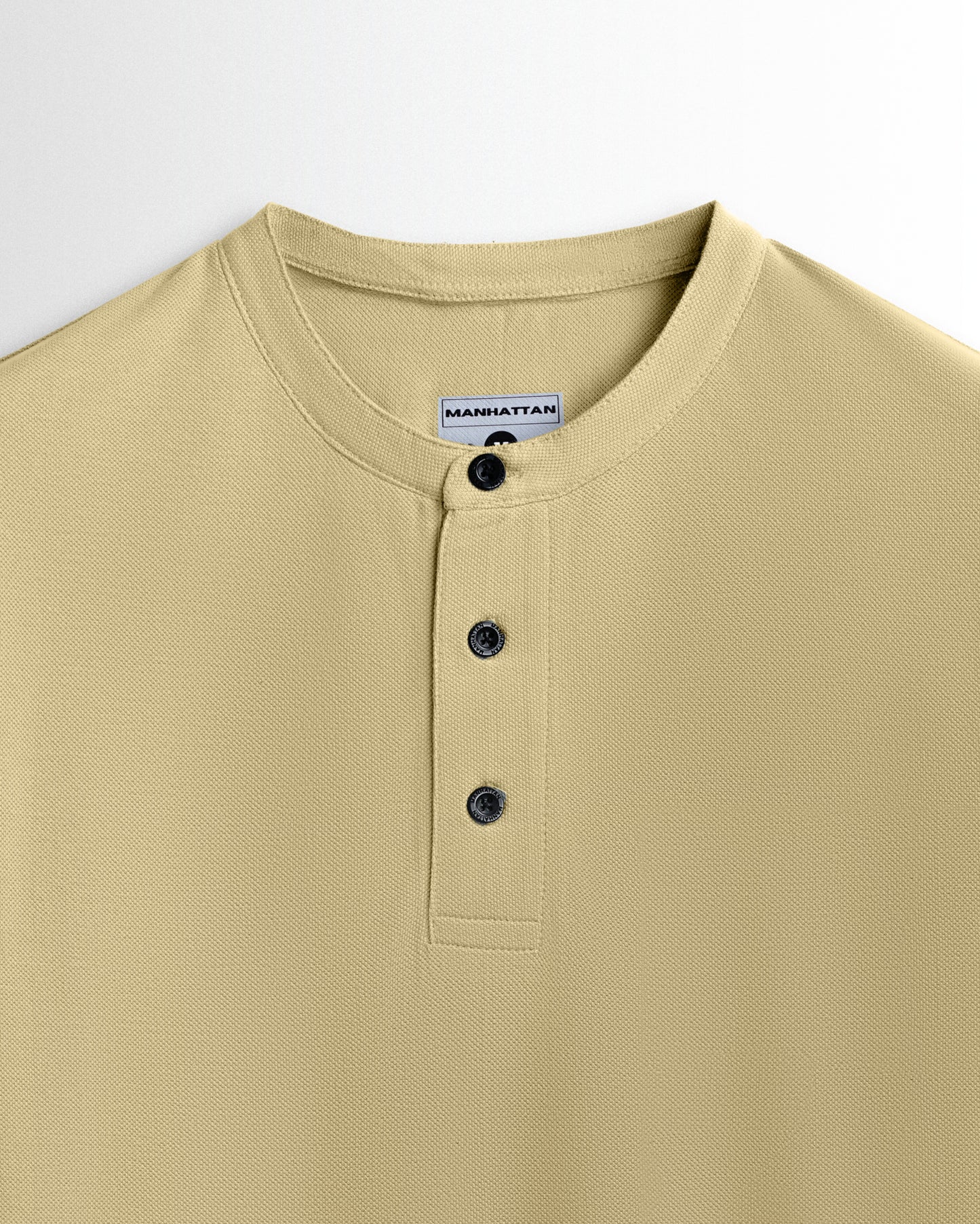 Pure Cotton Henley Without Pocket T Shirts (Beach)