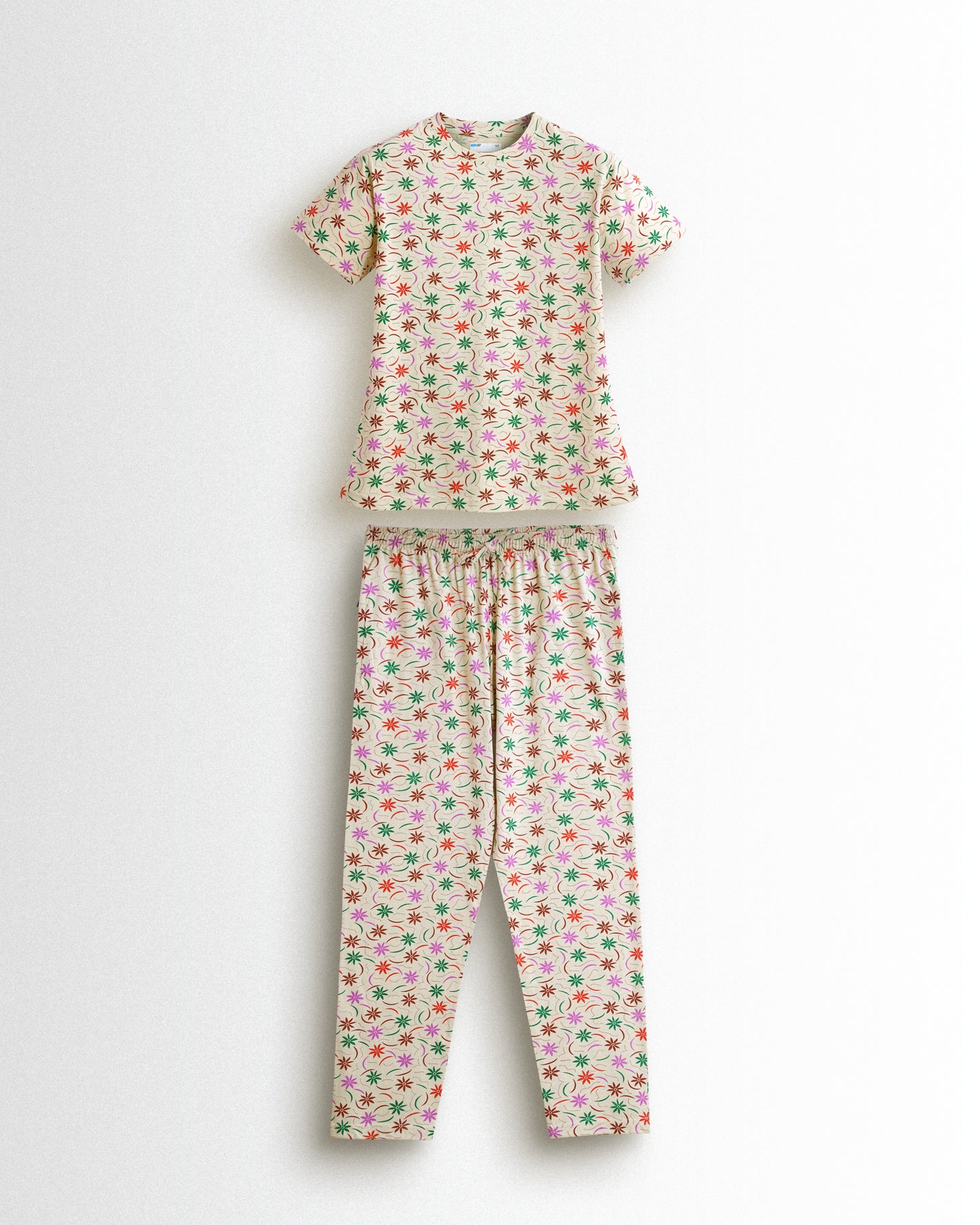 Women's Co Ord set Beach Pink Flowers