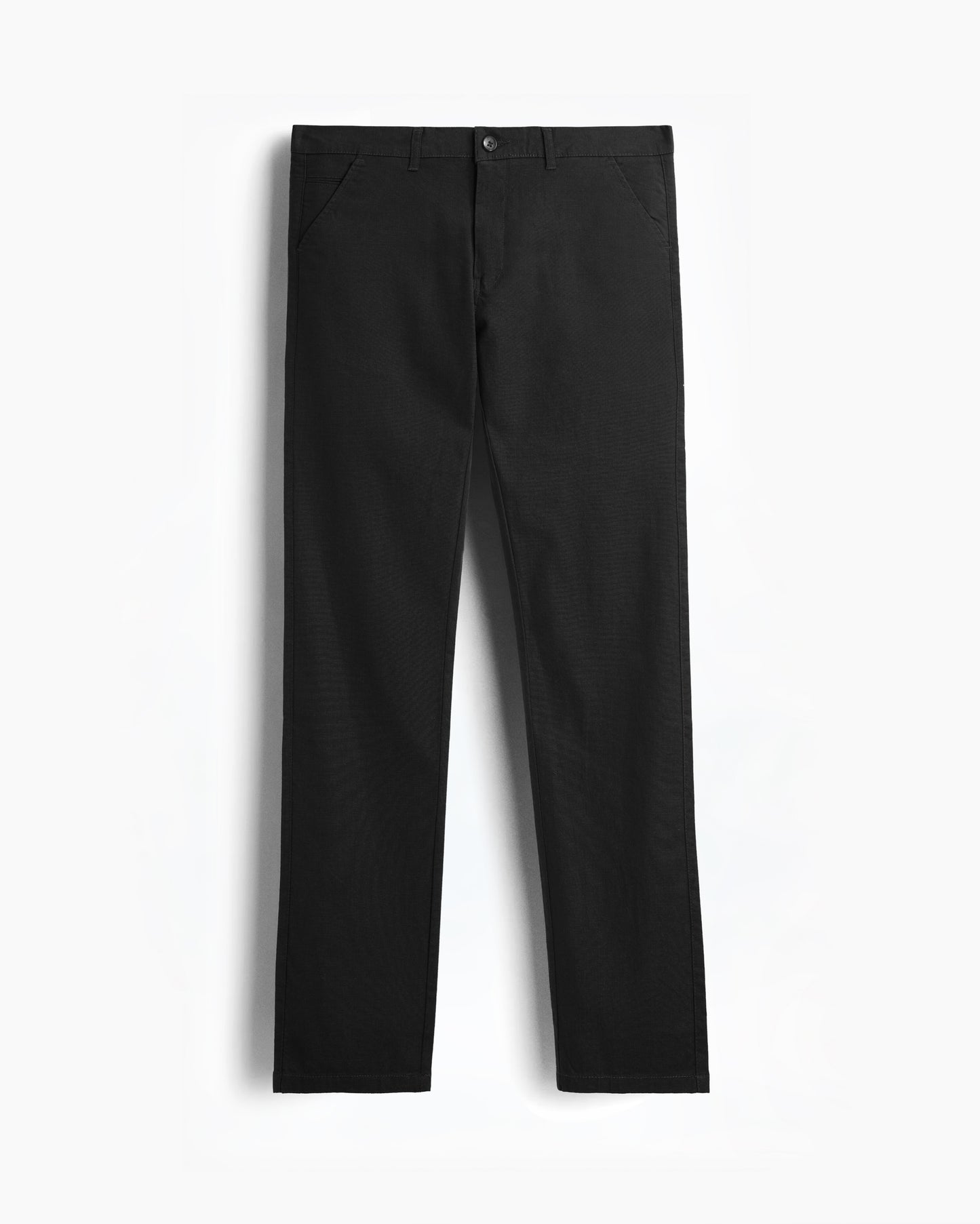 Cotton Casual Pants Black Linen