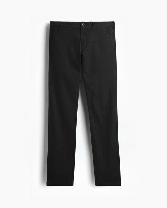 Cotton Casual Pants Black Linen