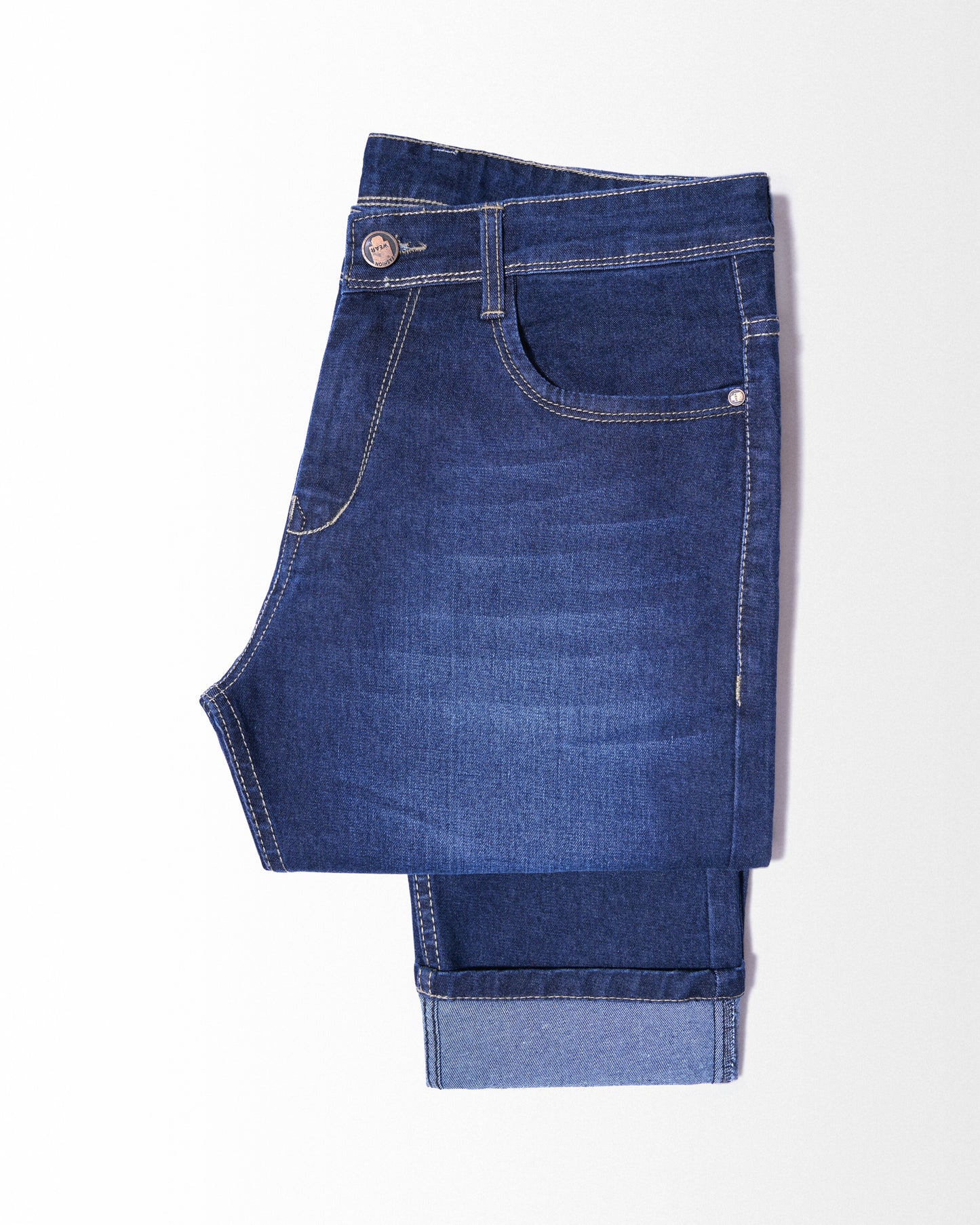 Regular Cotton Jeans Pant Dark Blue