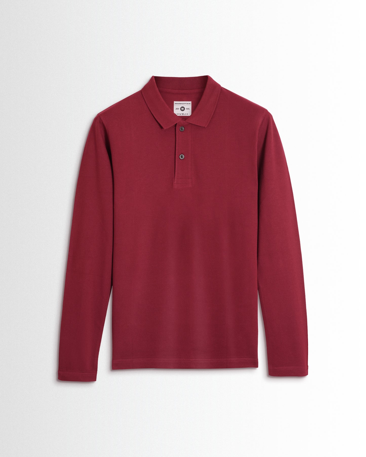 Cotton Polo Full Sleeve Unisex Burgundy Without Pocket