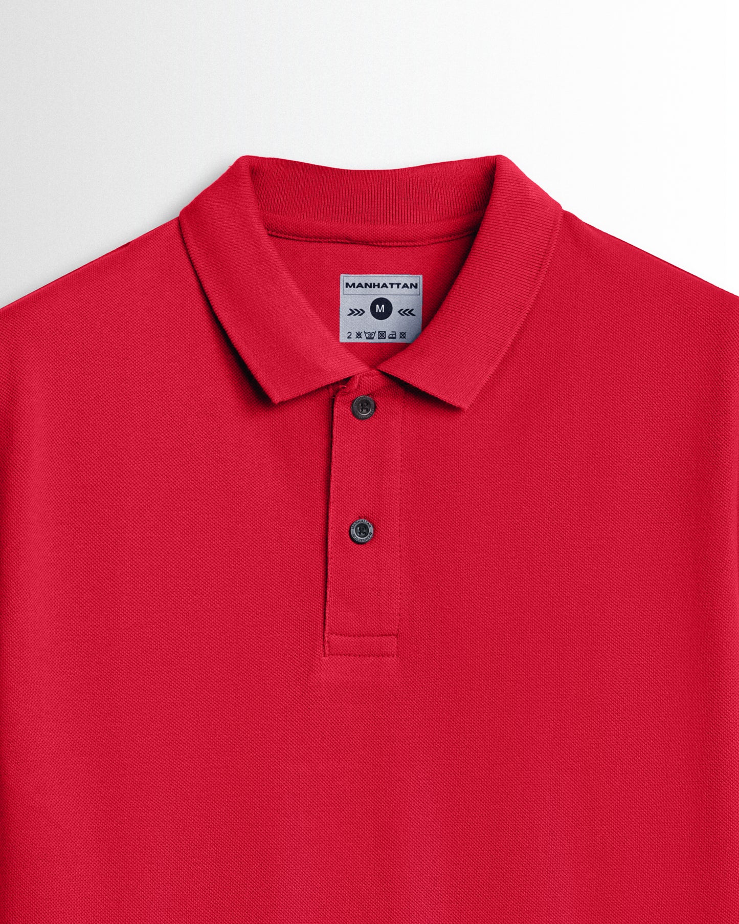 Pure Cotton Polo Plain T Shirts (Red) Without Pocket