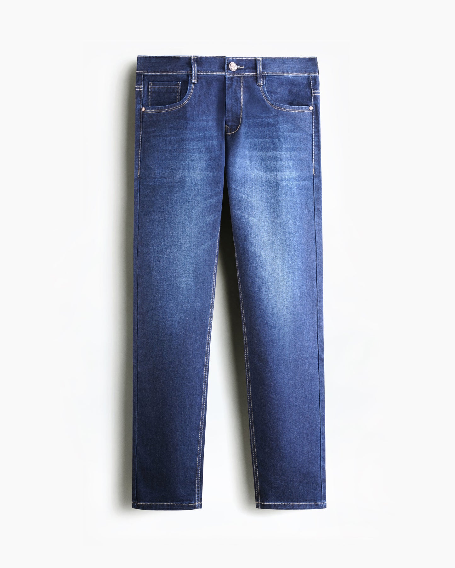 Regular Cotton Jeans Pant Dark Blue