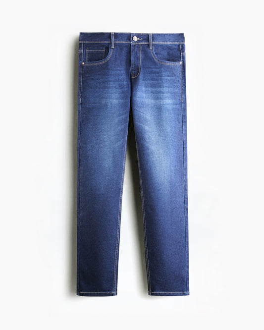 Regular Cotton Jeans Pant Dark Blue