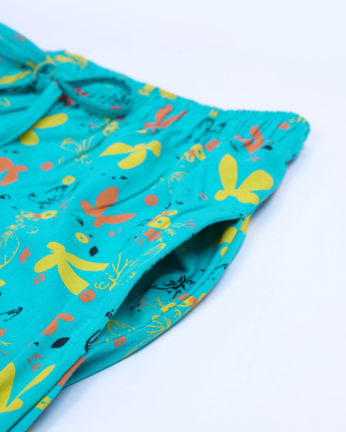 Women's Co ord set Jade Green flowers