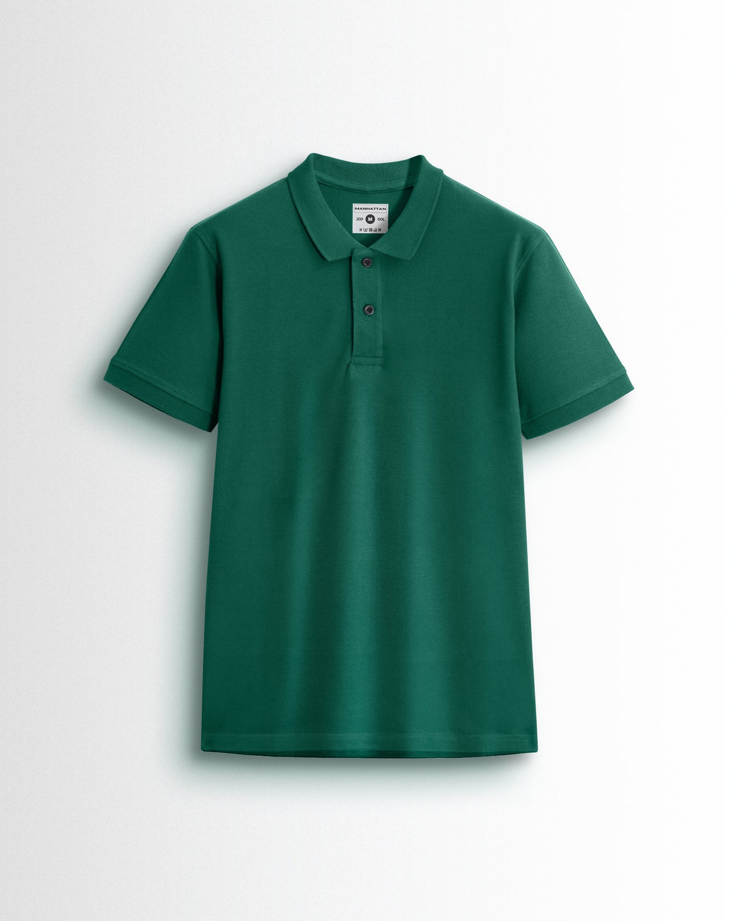 Pure Cotton Polo Plain T Shirts (Forest Green) Without Pocket