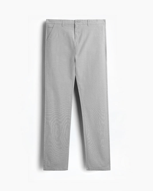 Cotton Casual Pants Grey Linen