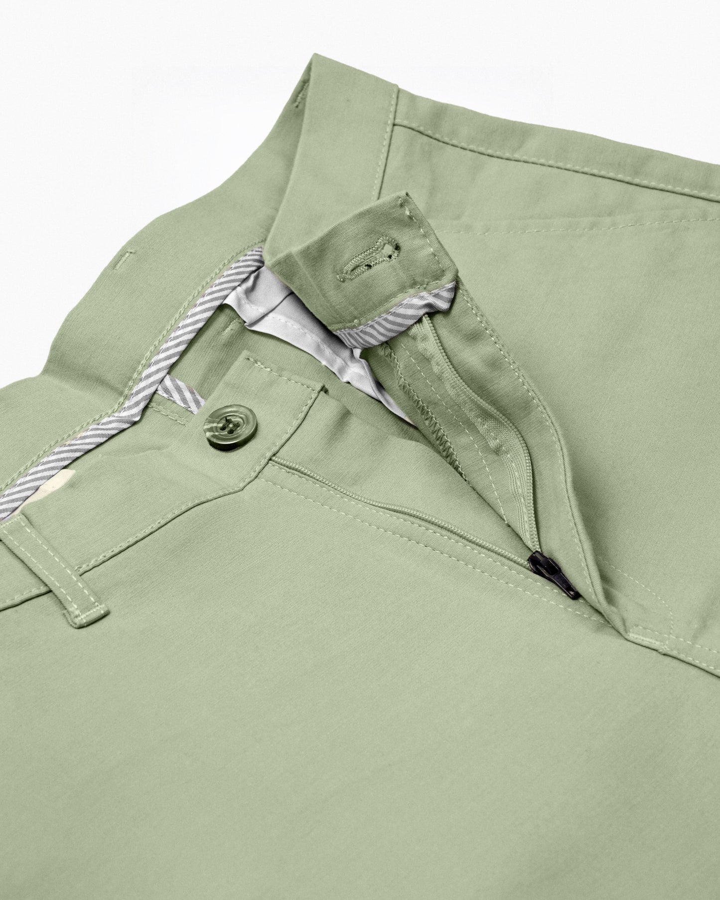 Cotton Casual Pants Light Green - A