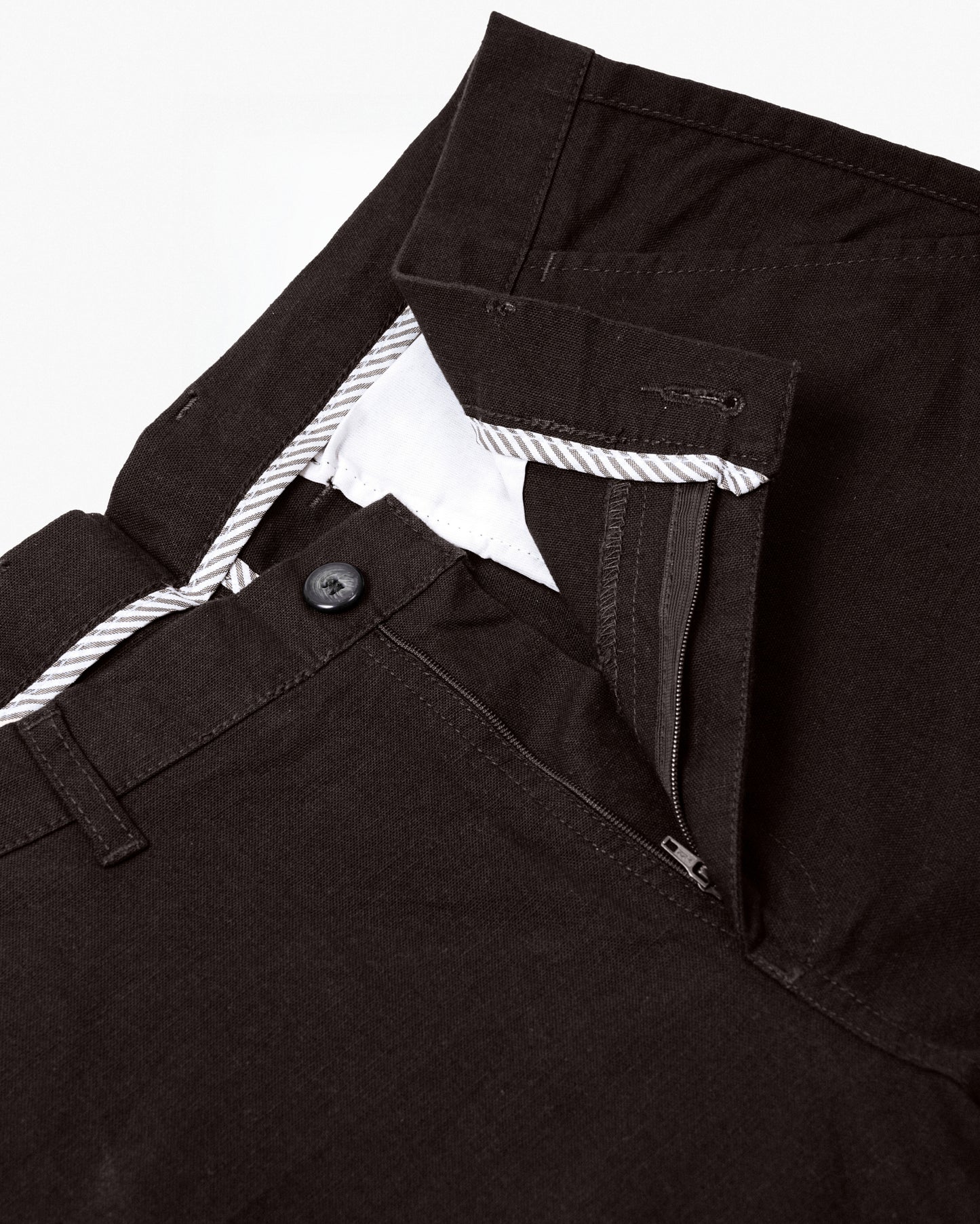 Cotton Casual Pants Coffee Brown Linen