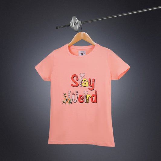 Womens Round Neck Regular Fit Light Orange T Shirts