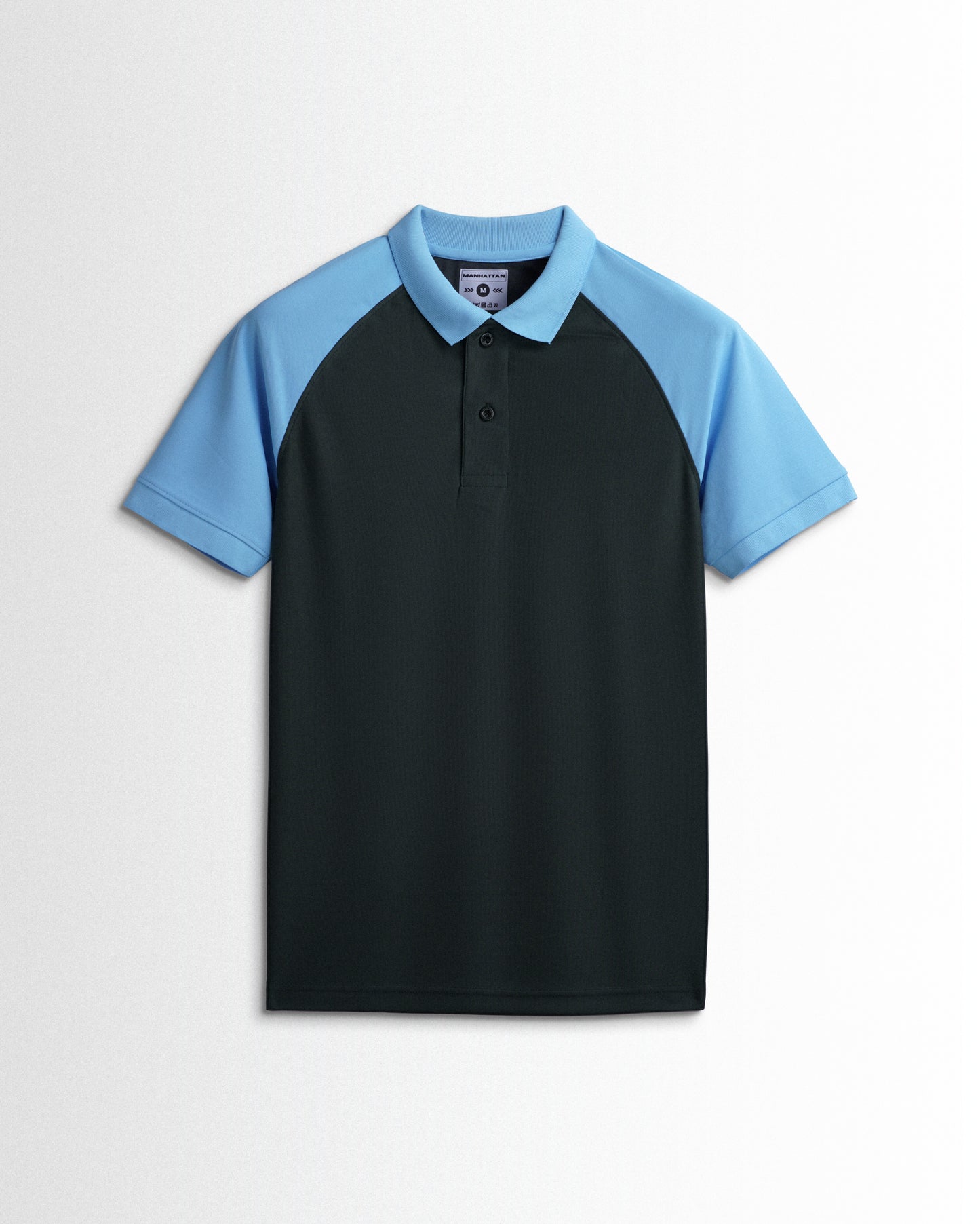 Sports Dry Fit Sky Blue/Grey Raglan Polo T Shirts