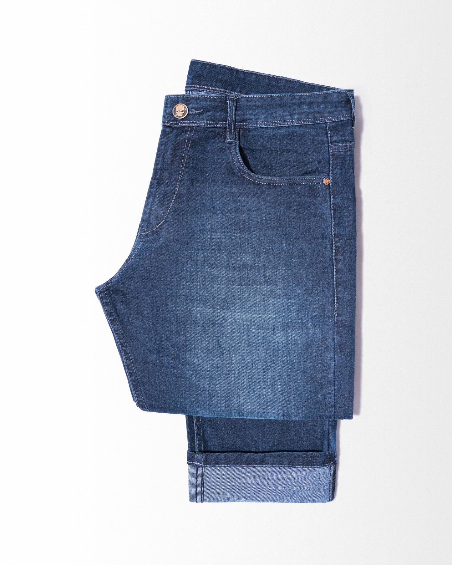 Regular Cotton Jeans Pant Slate Denim Blue