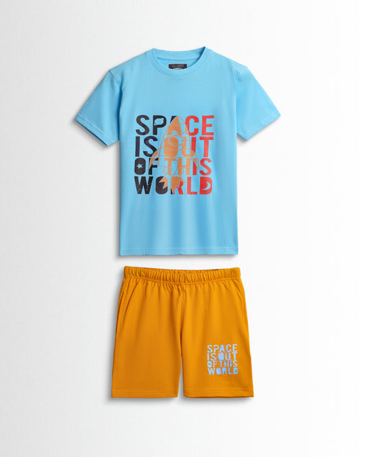 Kids Boys Set Sky Blue/Mustard