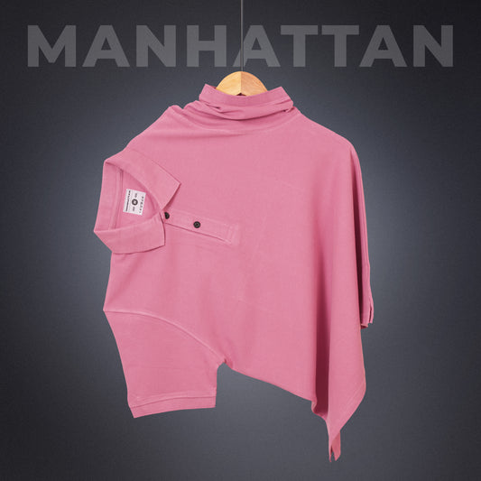 Pure Cotton Polo Plain T Shirts (Bubble Gum Pink) Without Pocket