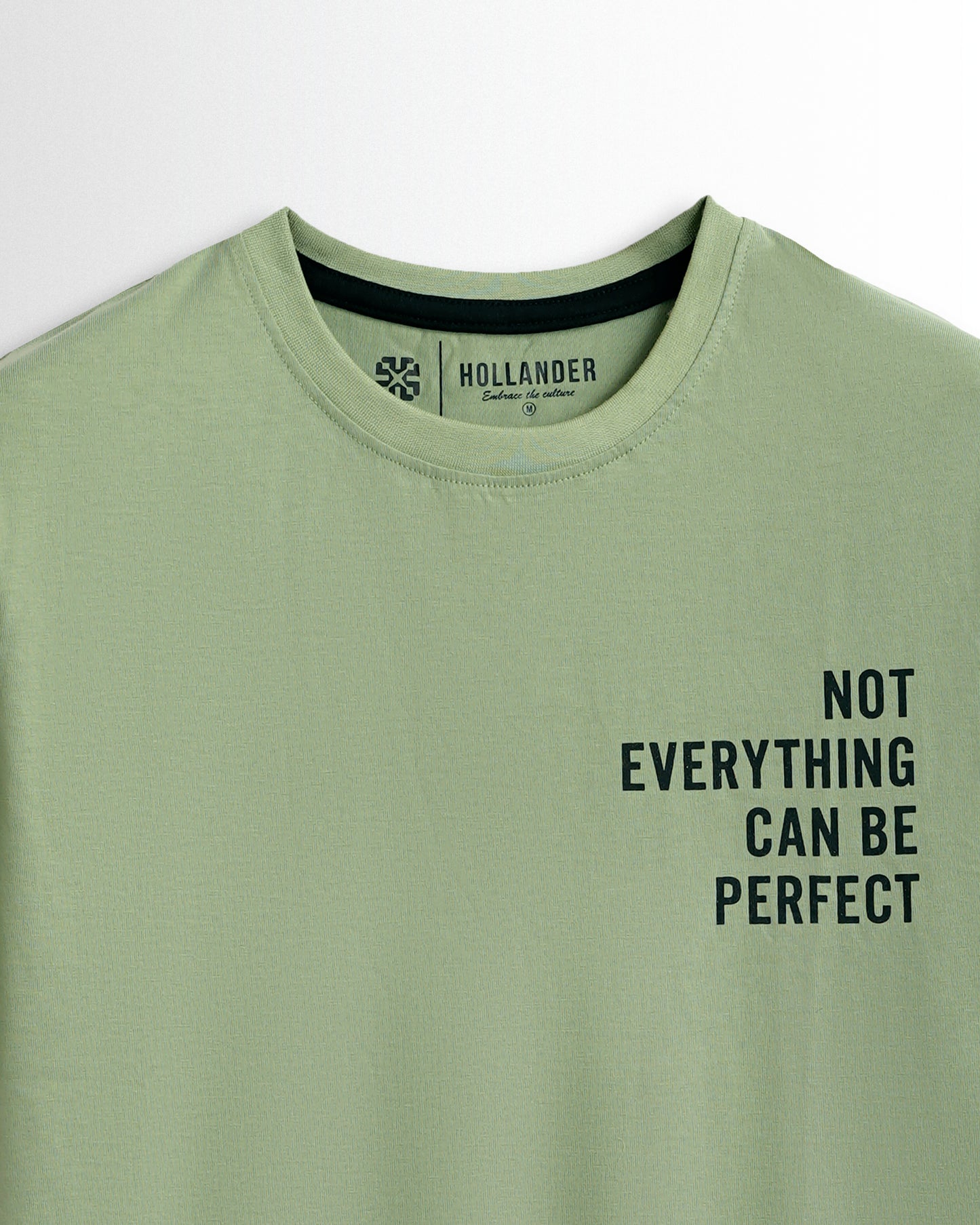 Round Neck Light Green Printed