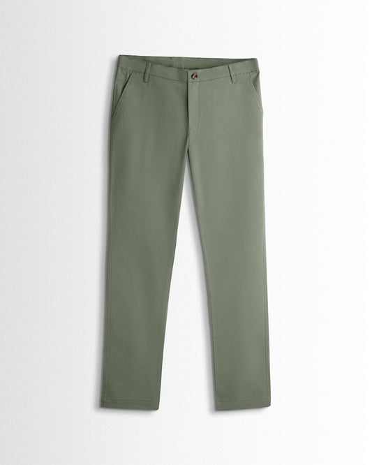 Cotton Casual Pants Light Green