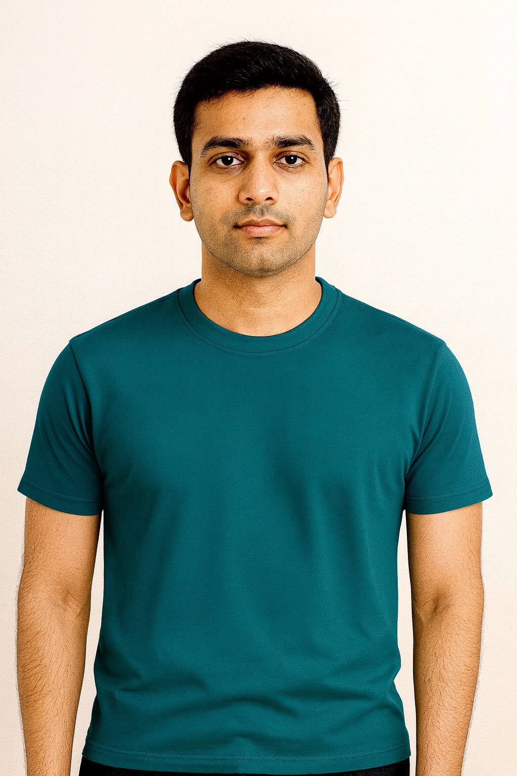 Basic Regular Fit T Shirts Unisex Teal Green