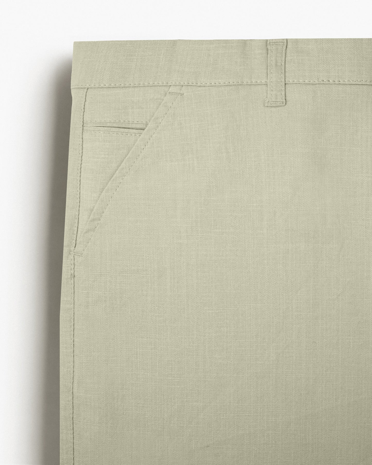 Cotton Casual Pants Light Pista Linen