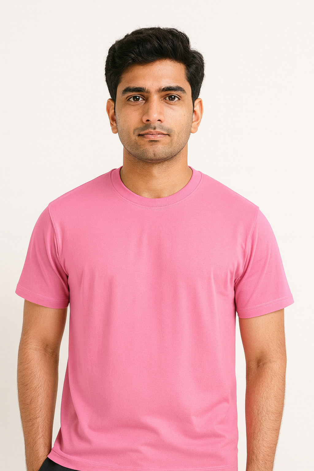Basic Regular Fit T Shirts Unisex Cool Pink