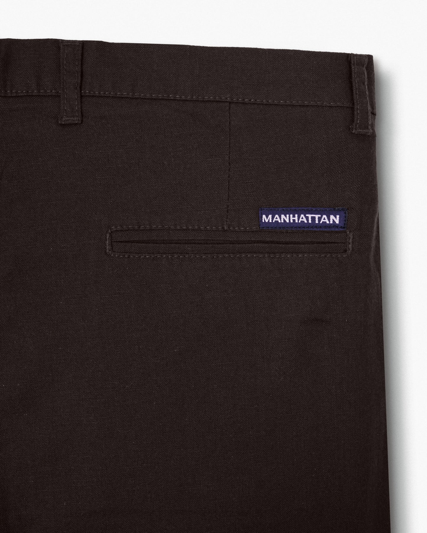 Cotton Casual Pants Coffee Brown Linen