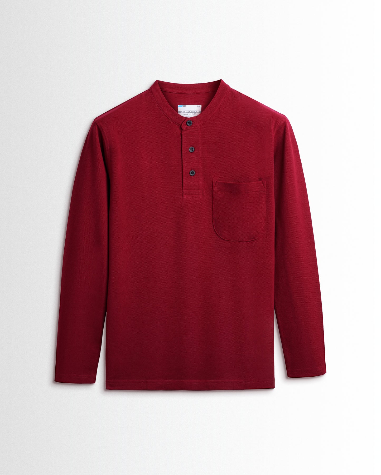 Henley Pocket Full Sleeve Burgundy