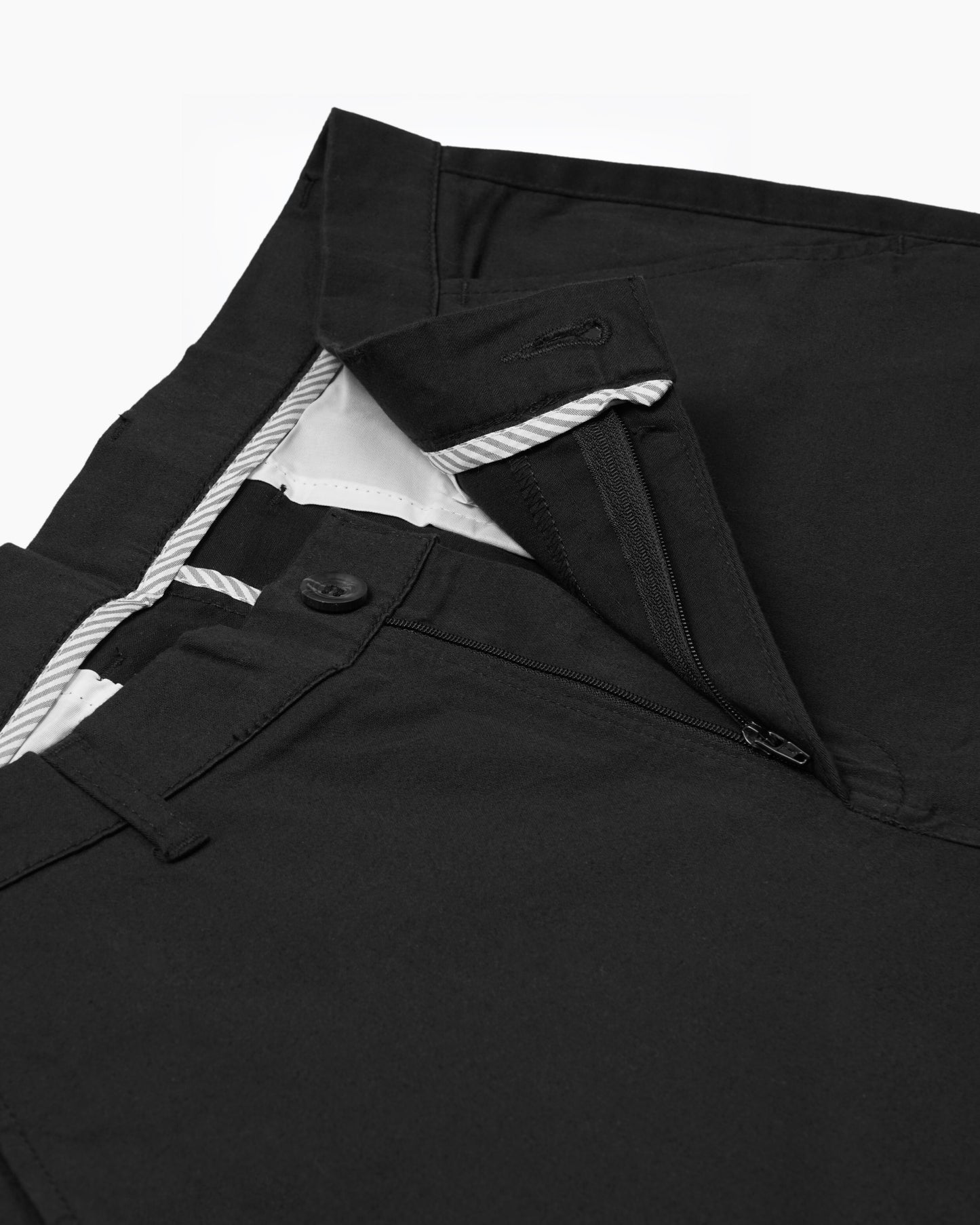 Cotton Casual Pants Black - S