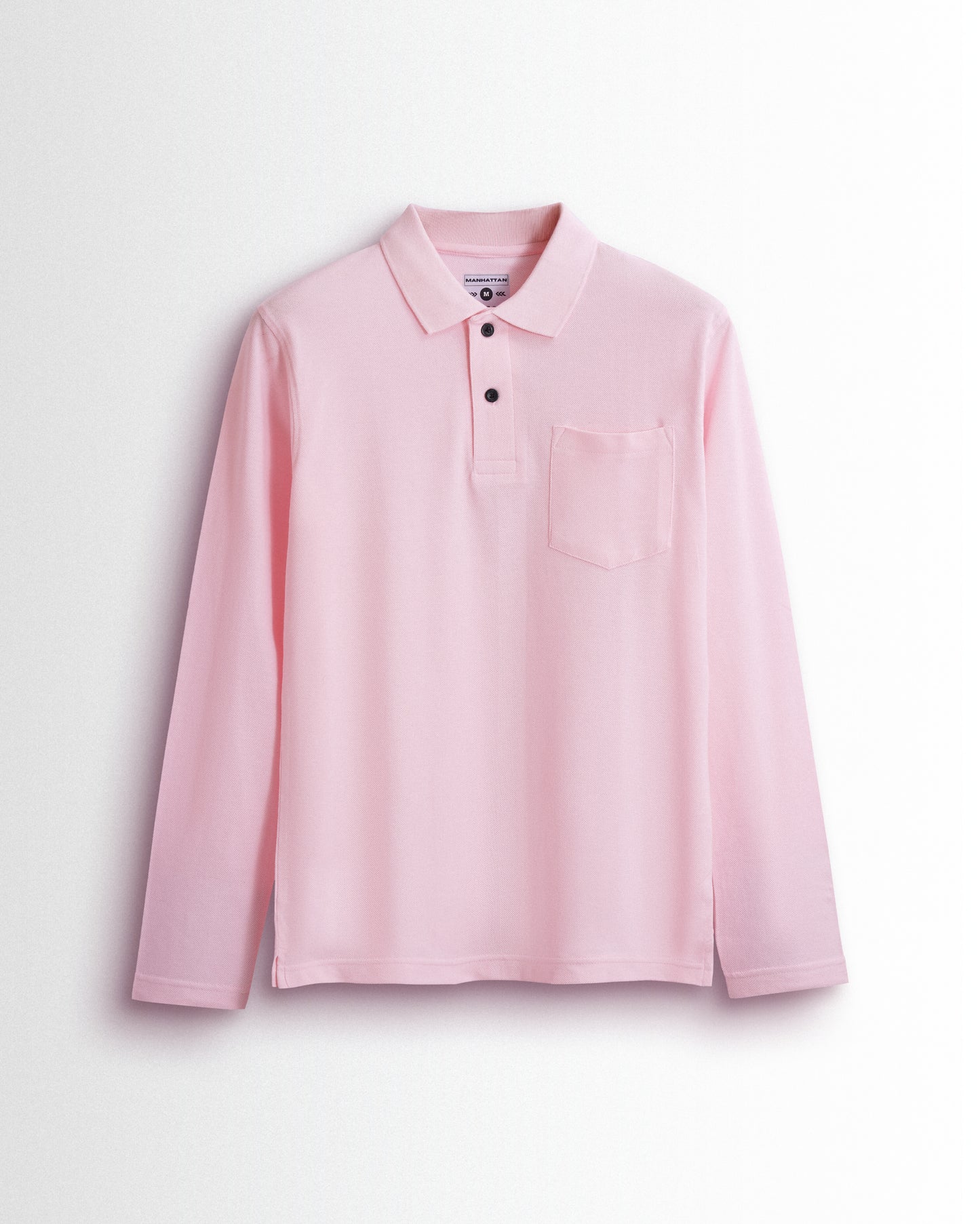 Cotton Polo Full Sleeve Unisex Pocket Pearl Pink
