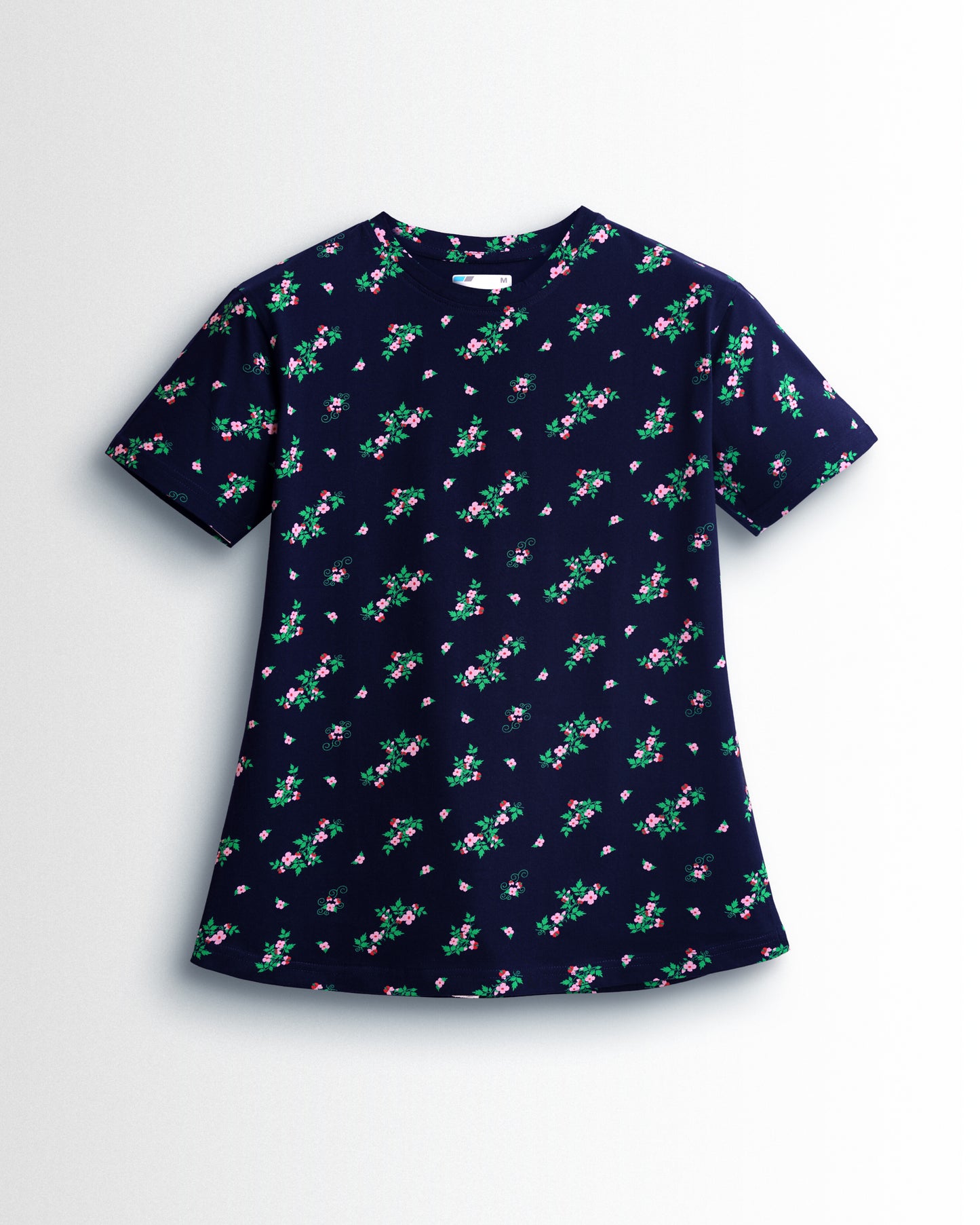Women's Co ord set Navy Green Flower
