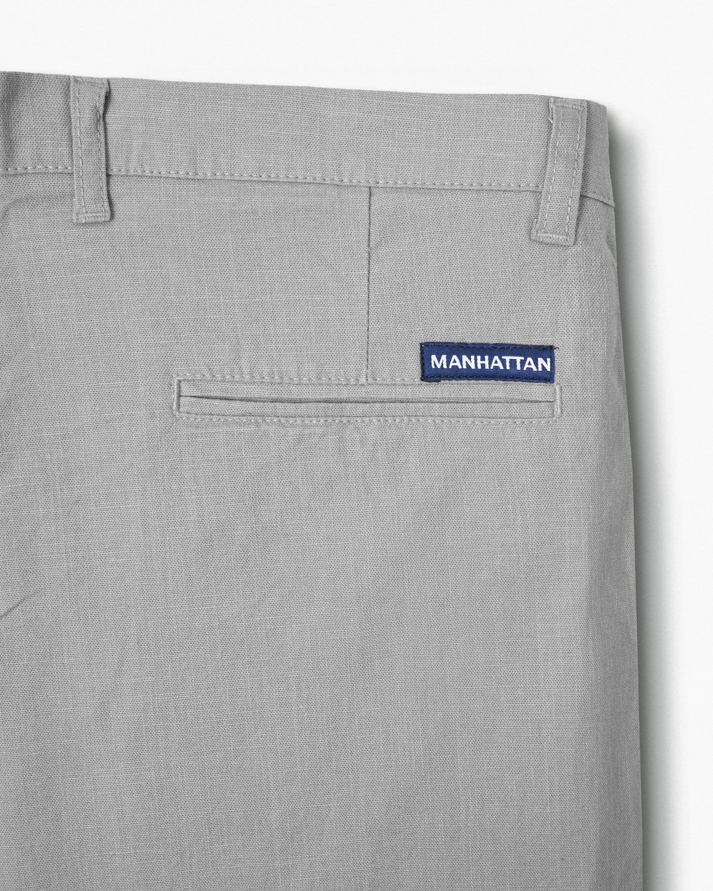 Cotton Casual Pants Grey Linen