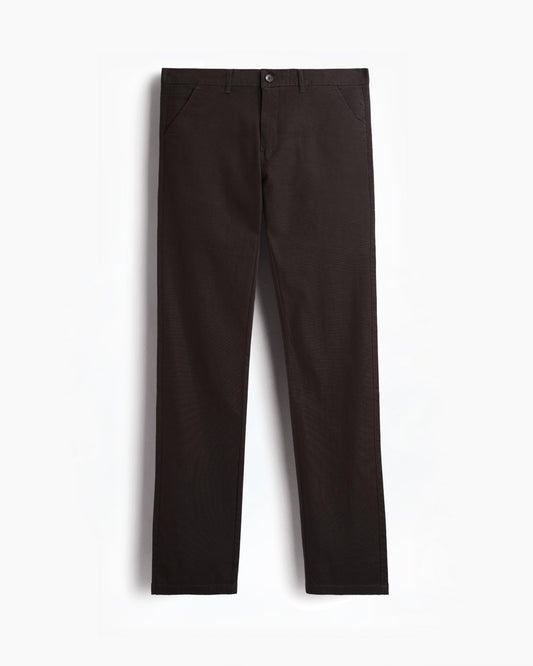 Cotton Casual Pants Coffee Brown Linen