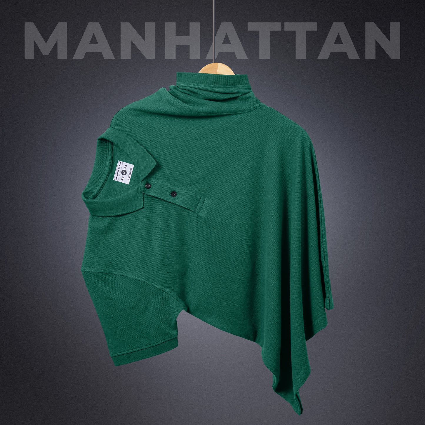 Pure Cotton Polo Plain T Shirts (Forest Green) Without Pocket