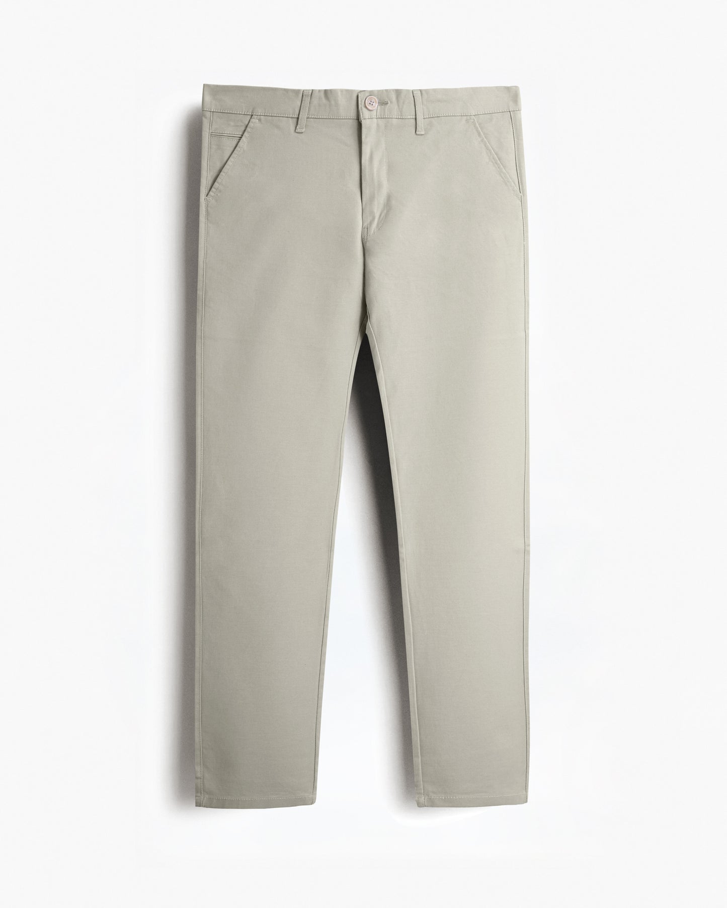 Cotton Casual Pants Light Beige - A