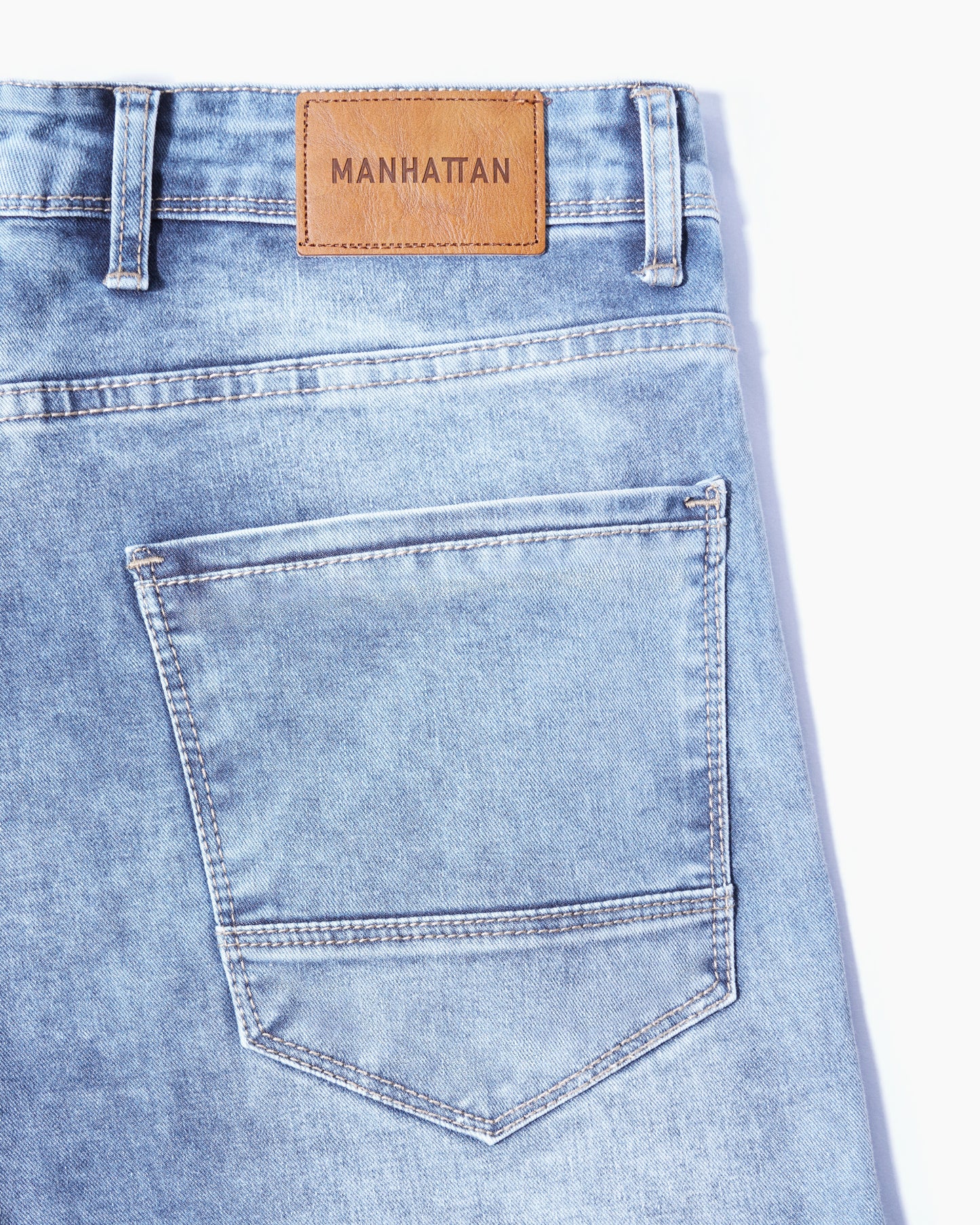 Regular Cotton Jeans Pant Light Blue