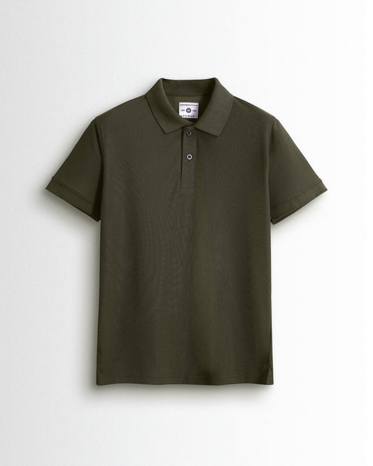 Sports Dry Fit Olive Green Polo T Shirts (Micro Polyester)