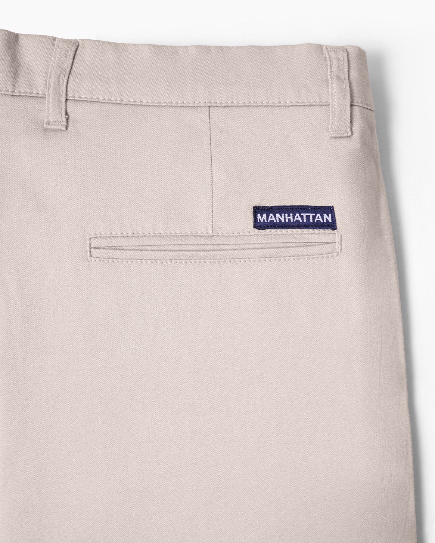 Cotton Casual Pants Light Cream - S