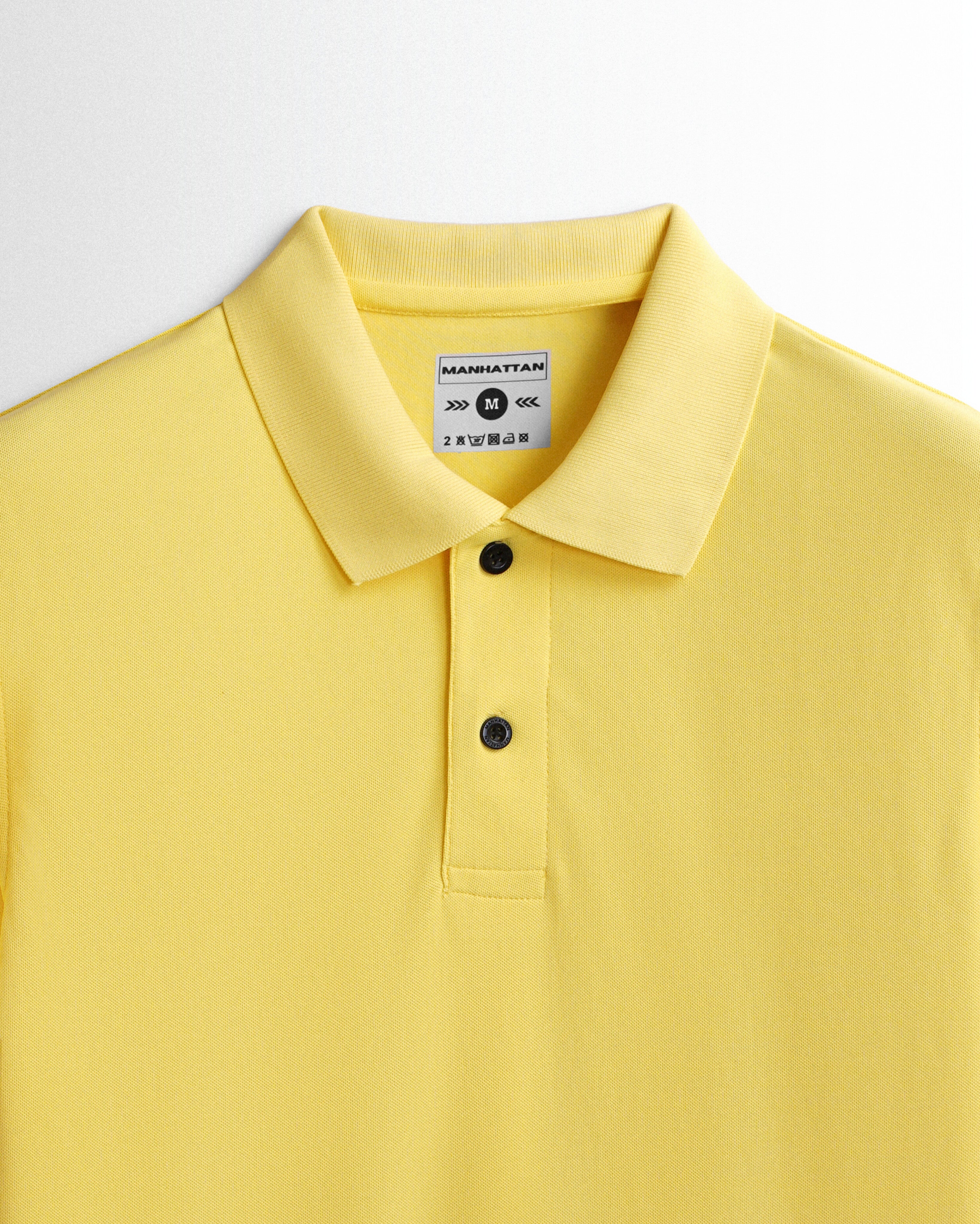 yellow dri fit polo shirt
