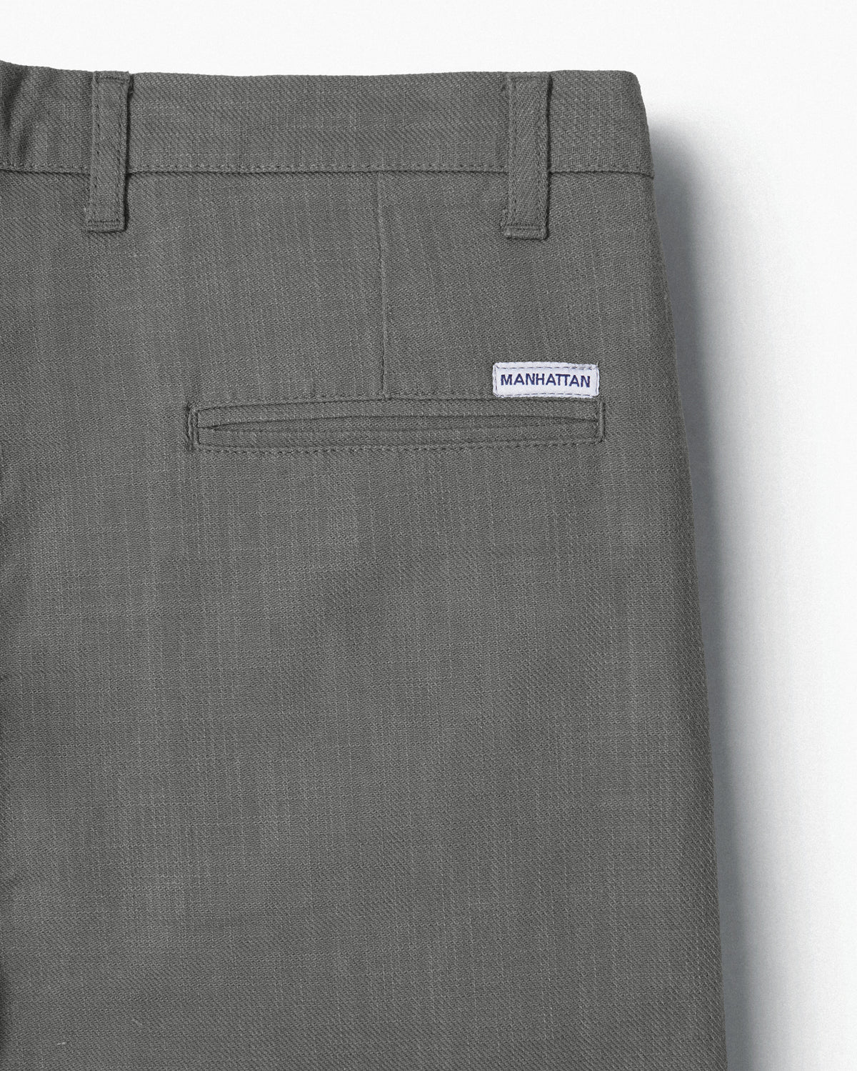 Cotton Casual Pants Dark Grey Linen