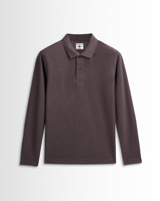 Active Wear Polo Full Sleeve Unisex Copper Melange