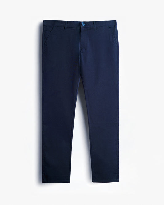 Cotton Casual Pants Navy - S