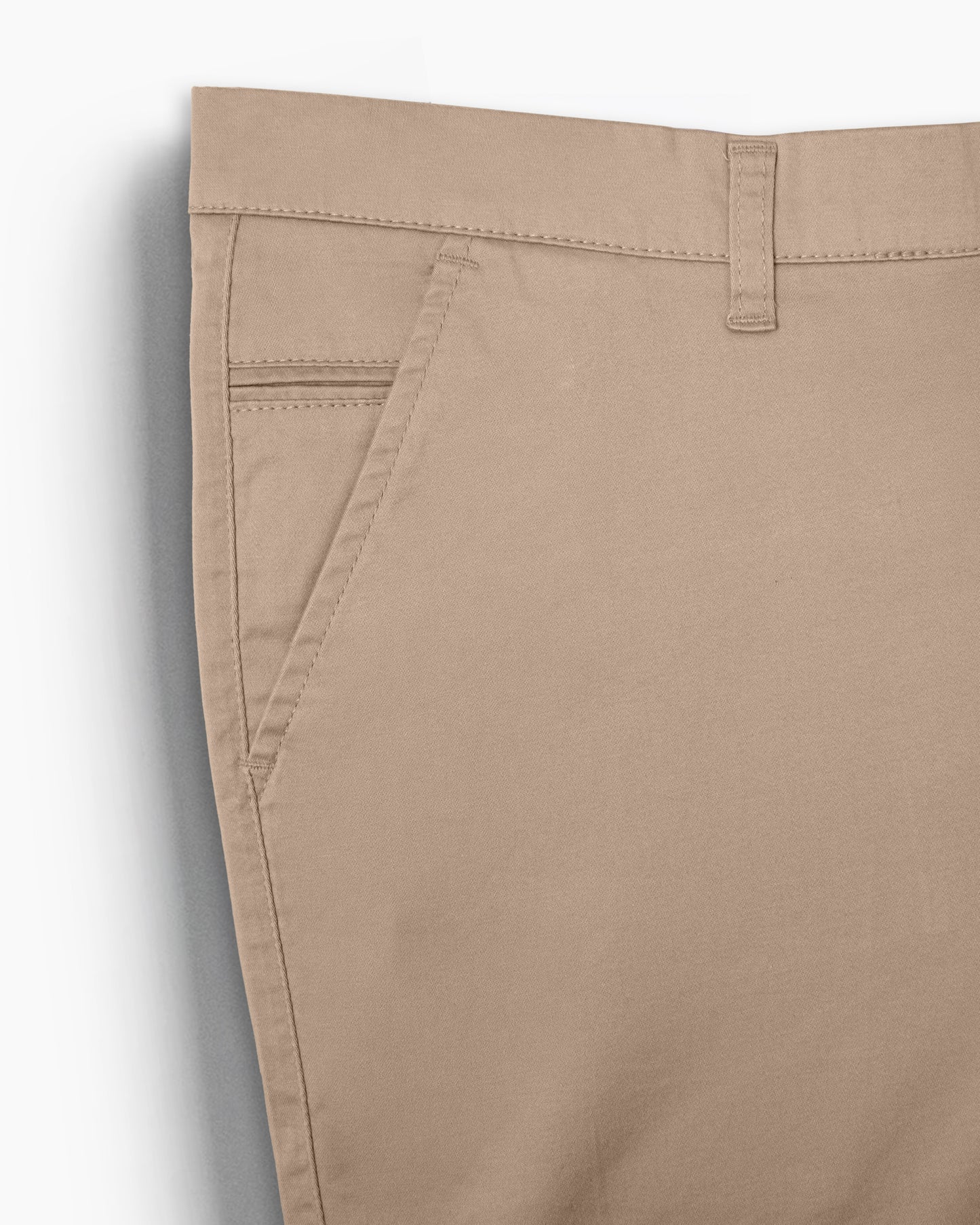 Cotton Casual Pants Beige - S