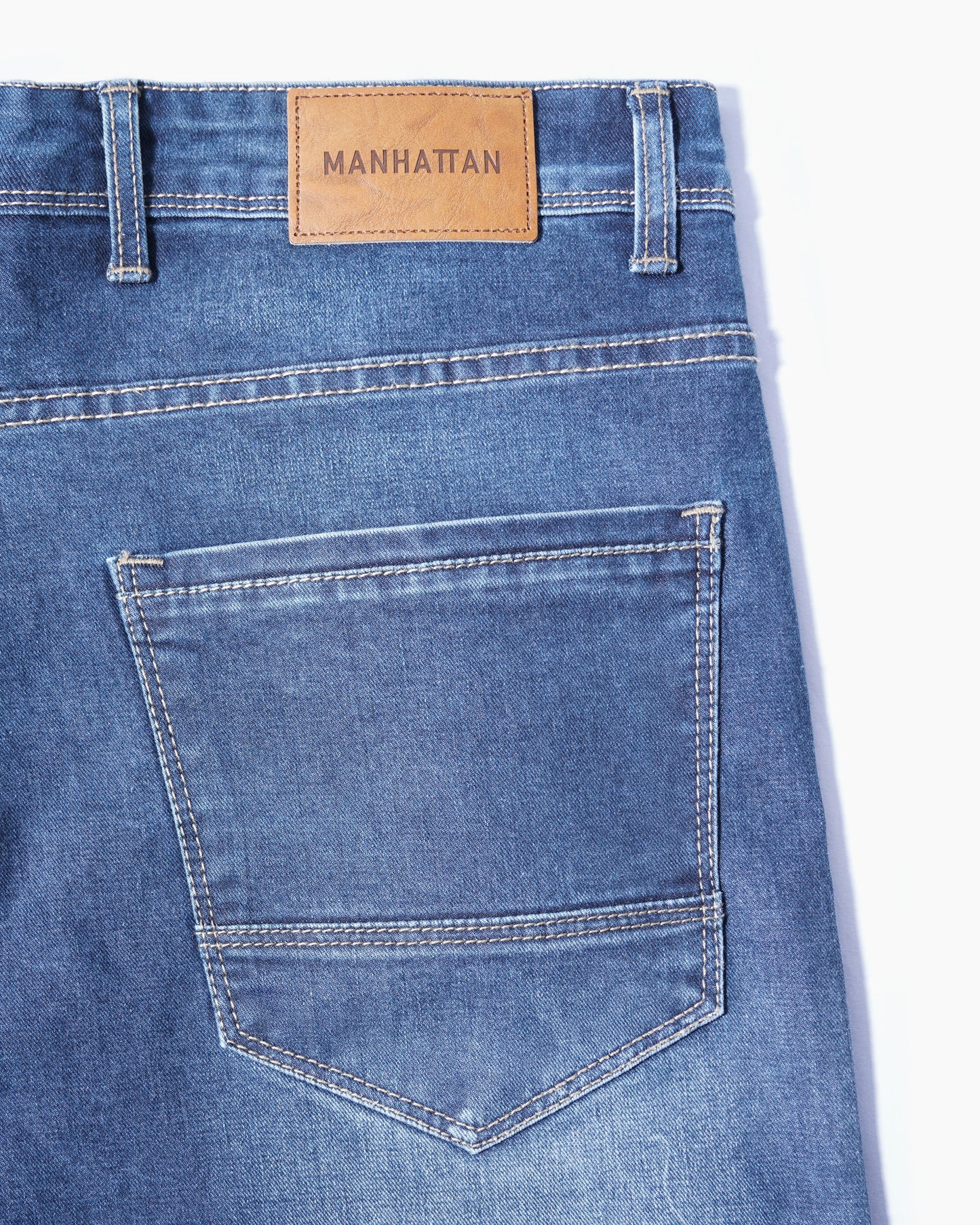 Regular Cotton Jeans Pant Mid Blue