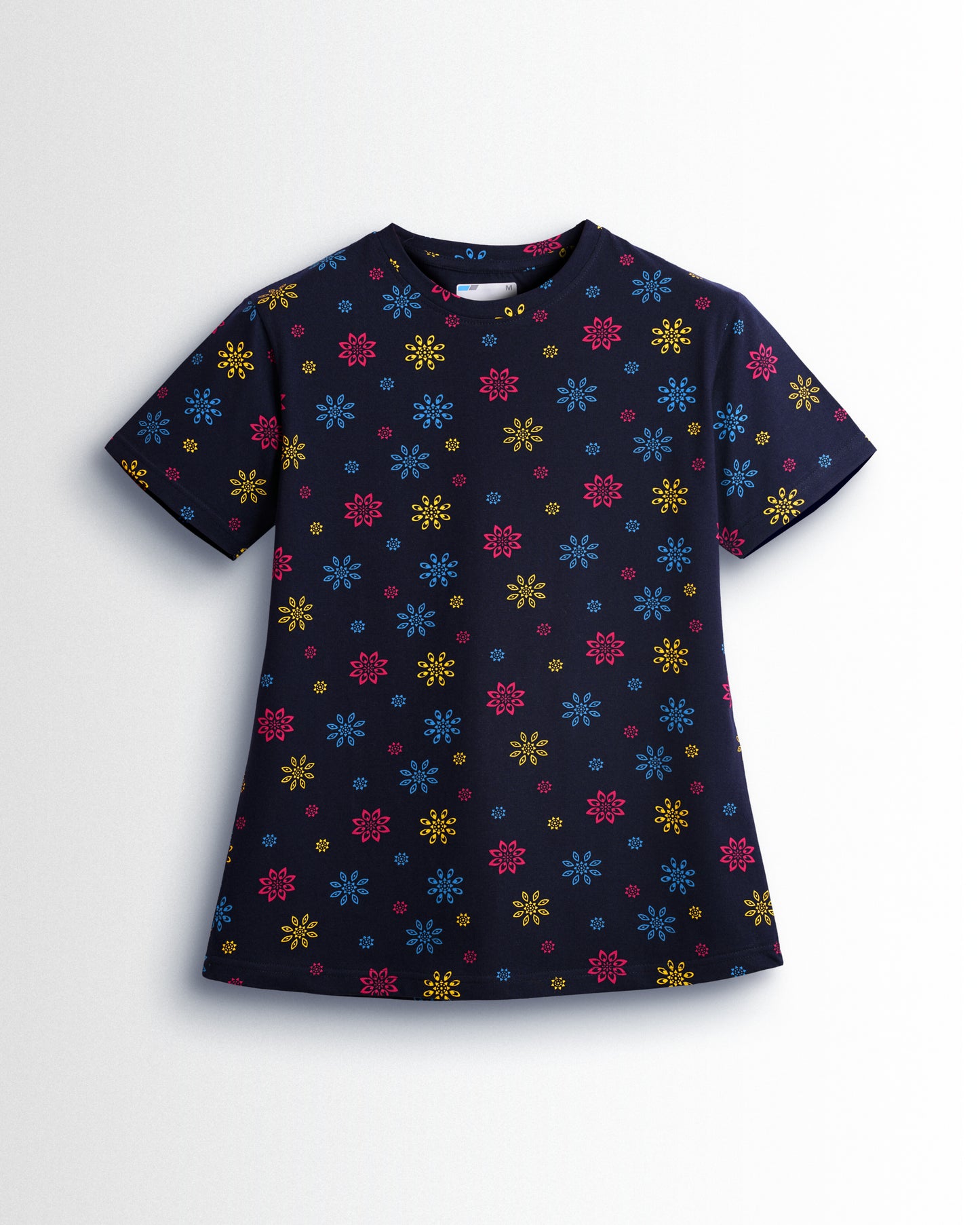 Women's Co ord set Navy Yellow Flower