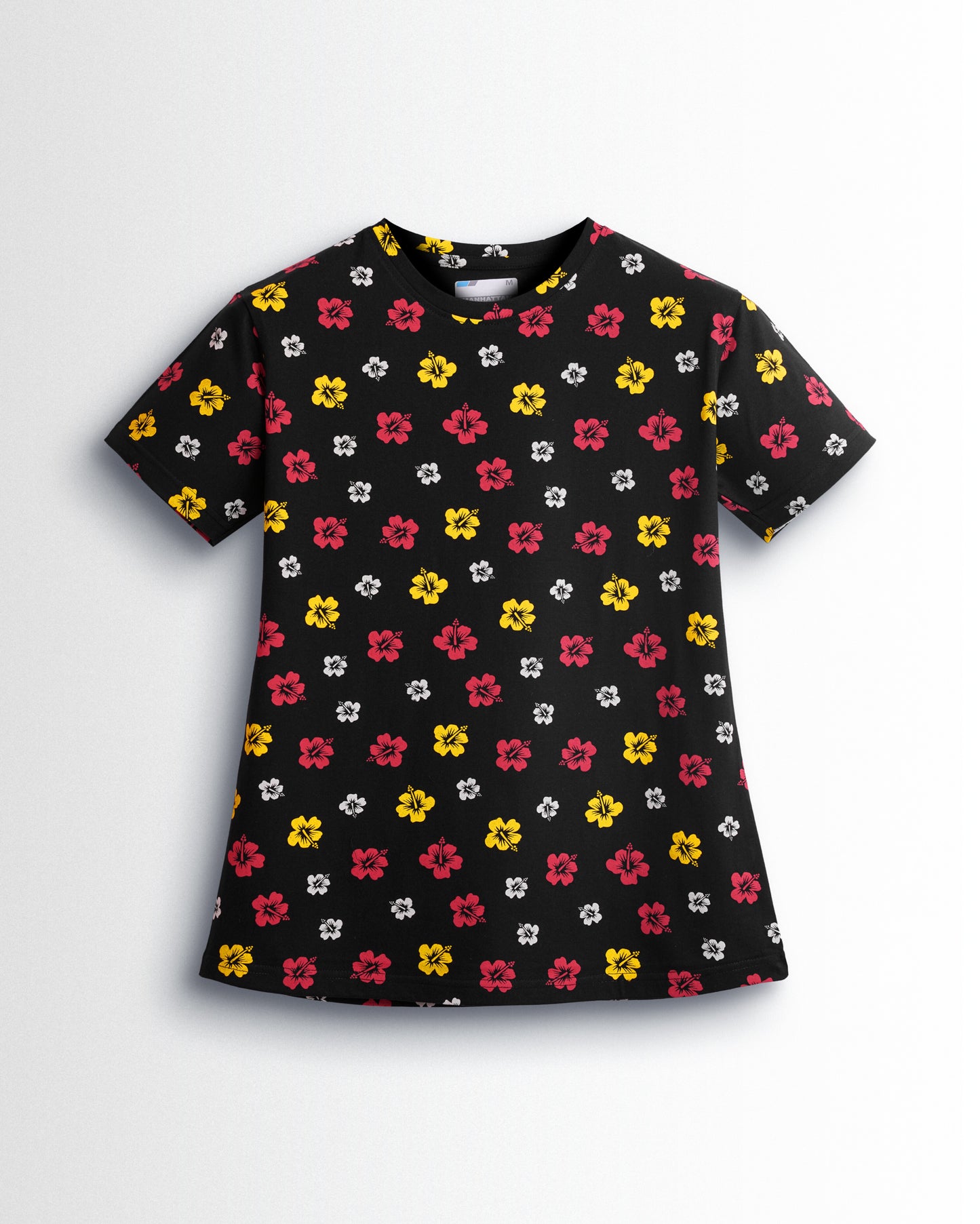 Women's Co ord set Black Yellow Flower