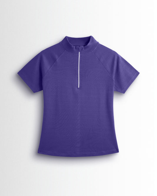 Womens Hineck Zipper Lavender
