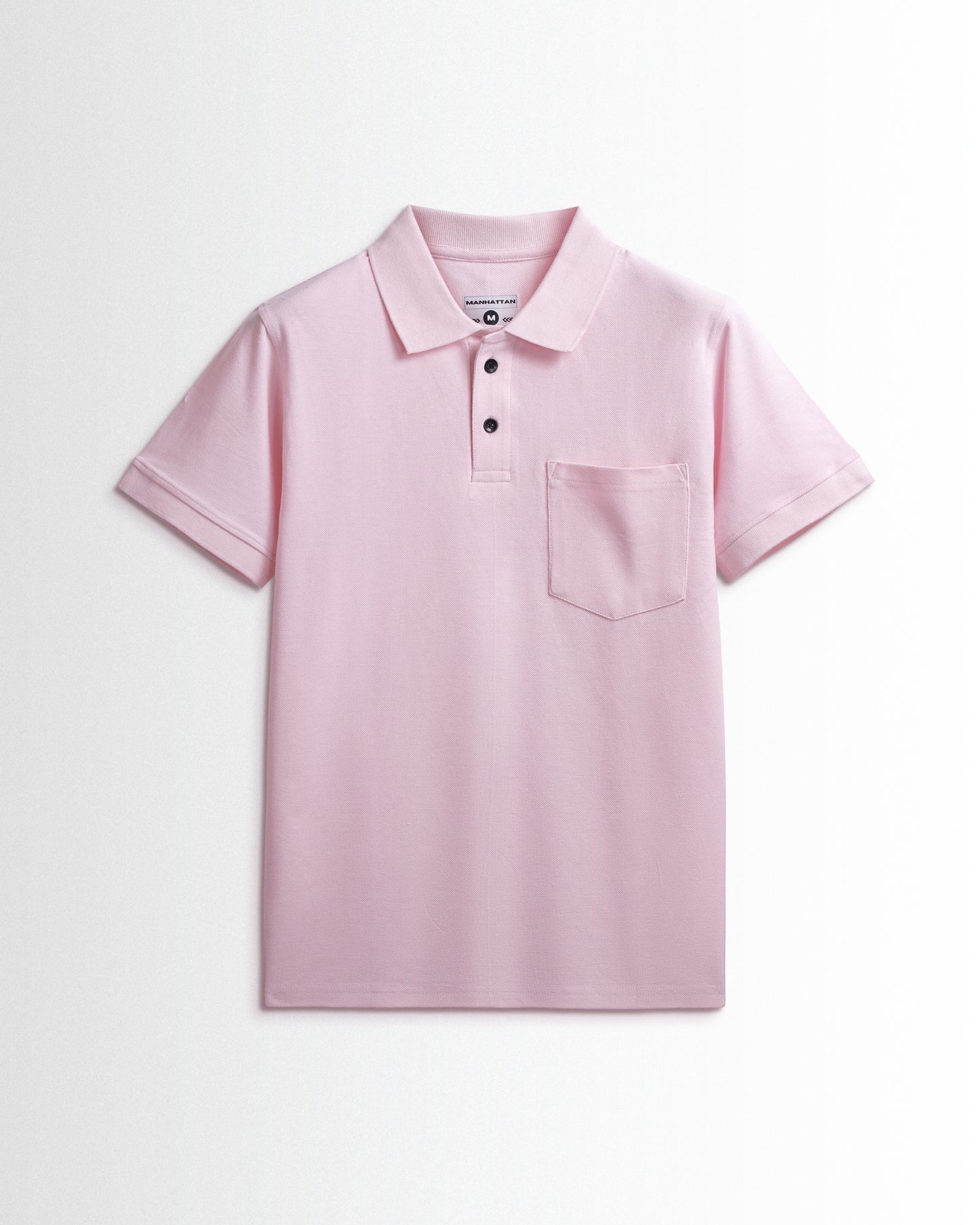 Pure Cotton Polo Pocket T shirts (Pearl Pink)