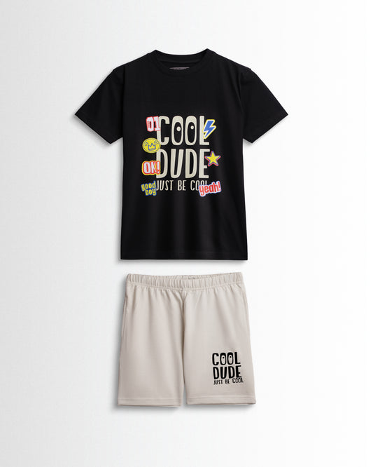 Kids Boys Set Black/Beige